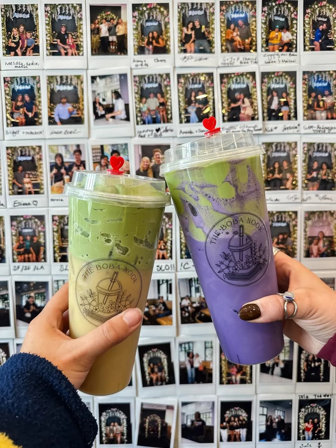 Friends sharing boba moments